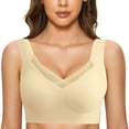 thumbnail image 1 of Sngxgn Bras for Women - Womens Bras, Compression Bra, Wirefree Bra(Gold,L), 1 of 4