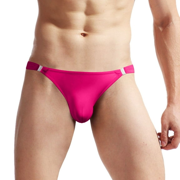 Sngxgn Breathable Men's Underwear Comfortsoft Boxer Briefs(Hot Pink,M)