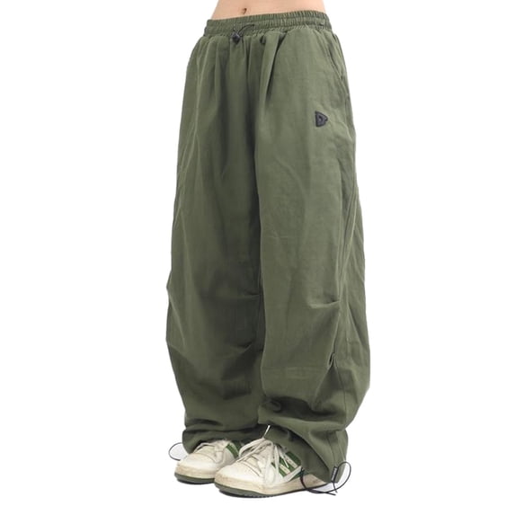 Sngxgn Cargo Pants Women Elastic Waist Loose Wide Leg Pants Big Pockets Street Baggy Cargo Trousers Pants for Women(Green,XL)