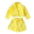 thumbnail image 1 of Sngxgn Children's Place baby-girls And Toddler 2 Piece Outfit, Long Sleeve Top and Pant Set(Yellow,110), 1 of 5