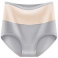 thumbnail image 1 of Sngxgn Cotton High Waisted Womens Underwear Soft Stretch Breathable Full Coverage Ladies Panties(Grey,L), 1 of 3