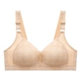 thumbnail image 1 of Sngxgn Double S upport Wireless Bra, Full-Coverage Wirefree T-Shirt Bra, Comfortable Cotton Wirefree Bra(Beige,36), 1 of 3