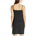 thumbnail image 1 of Sngxgn Dress for Women Long Satin Slip Dress Chemise Soft V Neck(Black,XL), 1 of 8