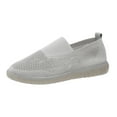 thumbnail image 1 of Sngxgn Flat Shoes for Women Classic Slip On Ballet Shoes Comfortable Dress Shoes(Grey,39), 1 of 7