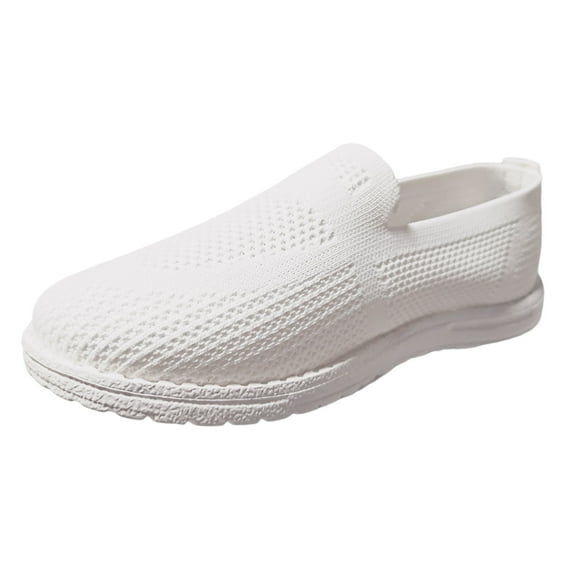 Sngxgn Flat Shoes Women Comfortable Slip on Women's Flats(White,41)