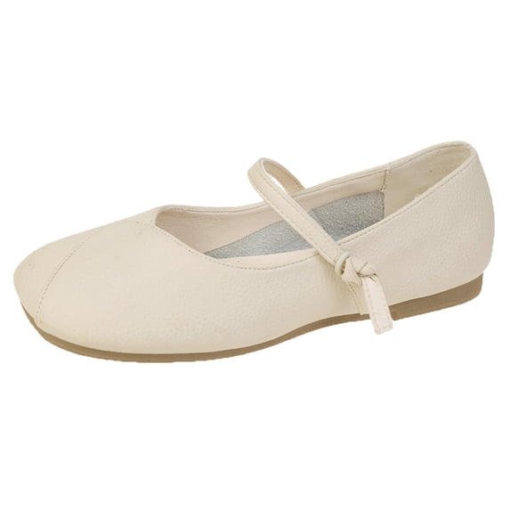 Sngxgn Flats Dress Shoes Comfortable Slip on Walking Flats(Beige,41)