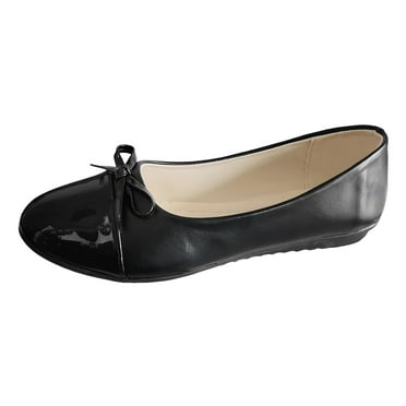Sngxgn Flats Dress Shoes Comfortable Slip on Walking Flats(Black,38)