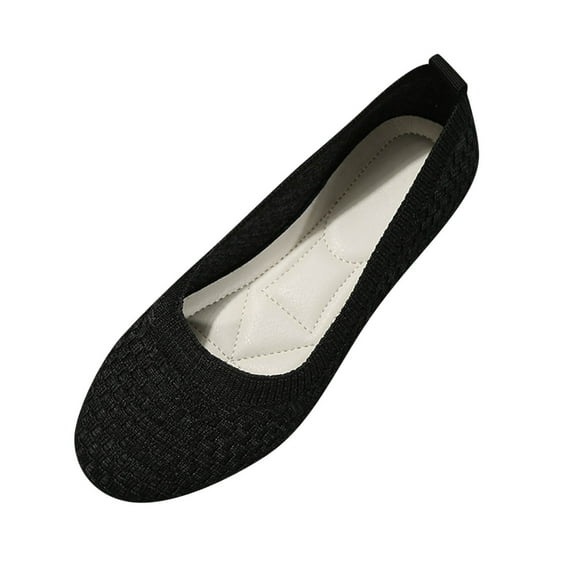Sngxgn Flats Shoes Women Comfortable Women's Flats(Black,39)