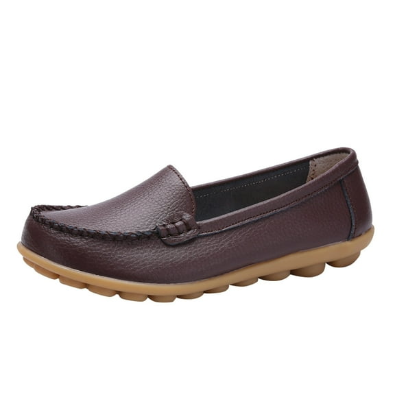 Sngxgn Flats Shoes Women Comfortable Women's Flats(Coffee,38)