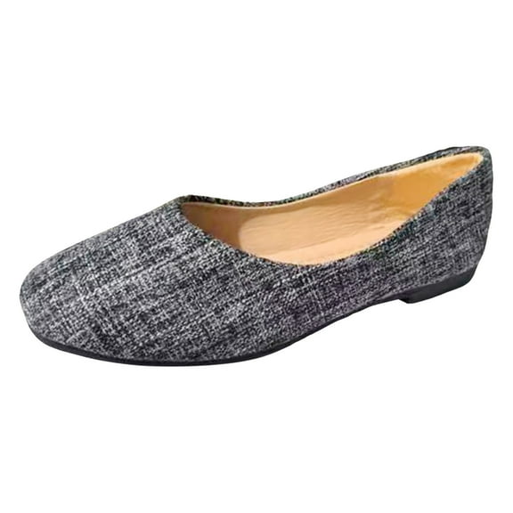 Sngxgn Flats Shoes Women Comfortable Women's Flats(Grey,40)