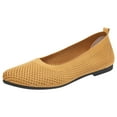 thumbnail image 1 of Sngxgn Flats Shoes Women Comfortable Women's Flats(Yellow,40), 1 of 8
