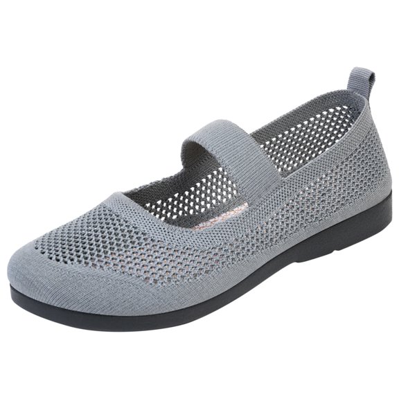 Sngxgn Flats Shoes for Women, Ballet Flats Shoes with Comfortable , Soft Slip on Dressy Shoes for Casual(Grey,41)