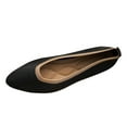 thumbnail image 1 of Sngxgn Flats for Women Flat Shoes Dressy Ballet Flats Comfortable Womens Dress Shoes Ballerina Flats for Work(Black,37), 1 of 7