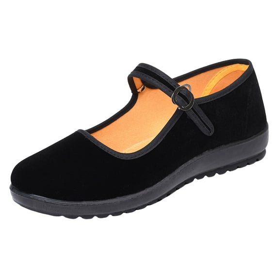 Sngxgn Flats for Women Soft Slip On Flat Shoes Work Flat Woman Walking Shoes Comfortable Casual(Black,39)