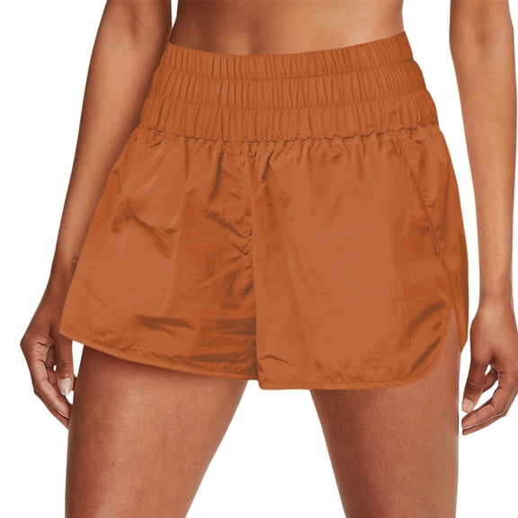 Sngxgn Flowy Shorts for Women Gym Yoga Workout Running Skort Clothes Summer(Yellow,M)