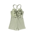 thumbnail image 1 of Sngxgn Girl Baby Girls Ruffle Sleeve Bodysuit Toddler Girl Shirts Jumpsuit(Green,2-3 Years), 1 of 4