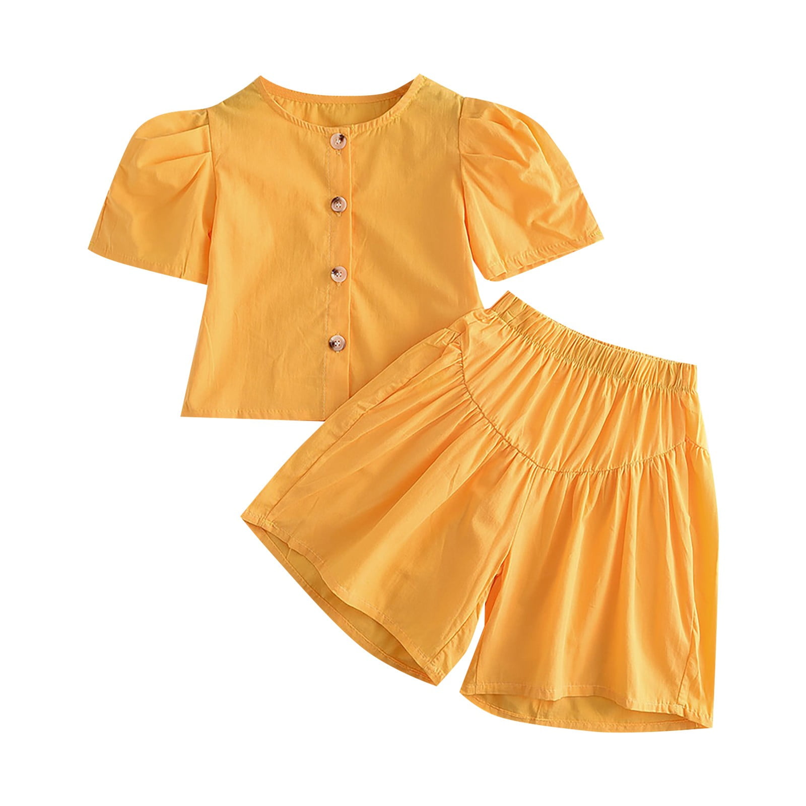 Girls Designer Yellow Shirt with Printed Pants & Sling Bag Set