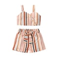 thumbnail image 1 of Sngxgn Girls 2 Piece Outfits Cute Crop Top Cargo Pants Trendy Clothing Sets(,120), 1 of 6