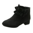 thumbnail image 1 of Sngxgn Girls Ankle Boots Kids Comfortable Slip on Lug Sole Chelsea Booties for Toddler Little Kid Big Kids(Black,4.5-5 Y), 1 of 7