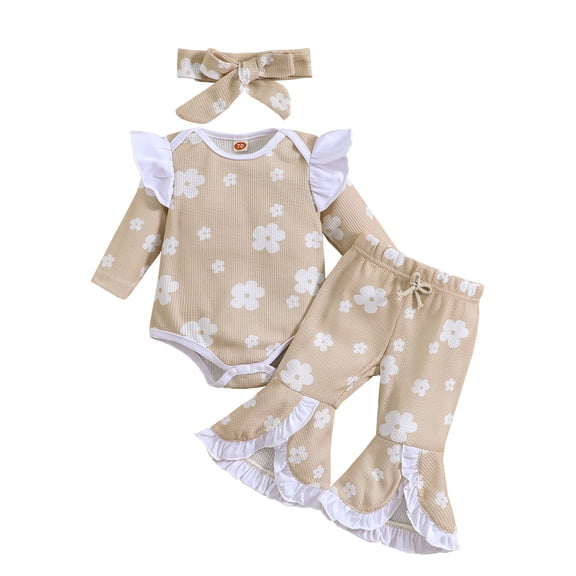 Sngxgn Girls Clothes 2 Piece Outfit Top Pants Set with Shirt(Khaki,3)