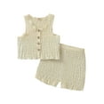 thumbnail image 1 of Sngxgn Girls Clothes 2 Piece Outfit Top Pants Set with Shirt(Yellow,130), 1 of 5