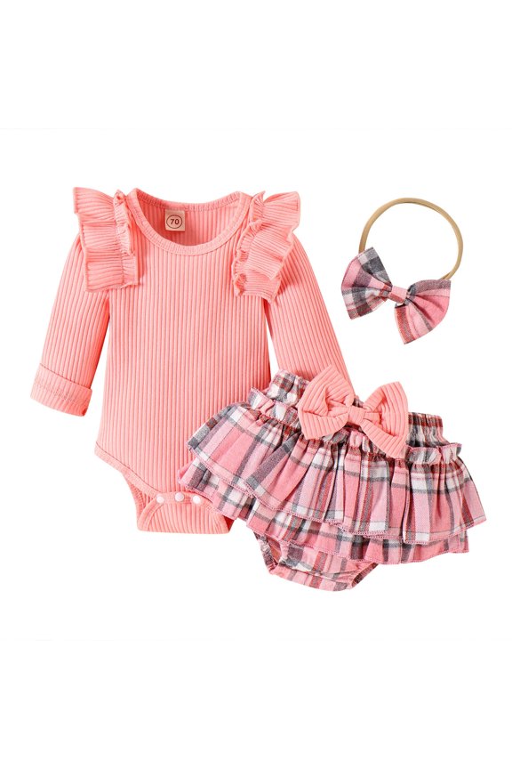 Girls Clothing Sets Square Neck Rib Knit Shirts + Stylish Wide Leg Pants + Cute 2pcs Fall Clothes Outfits(Pink,70)