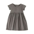 thumbnail image 1 of Sngxgn Girls Long Sleeve Dress A-Line Party Dresses(Grey,100), 1 of 6