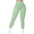 thumbnail image 1 of Sngxgn High Waist Plus Size Leggings for Women Soft Plus Size Leggings(Green,S), 1 of 3