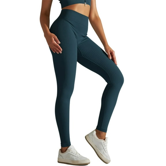 Sngxgn High Waist Plus Size Leggings for Women Soft Plus Size Leggings(Navy,S)