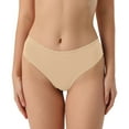 thumbnail image 1 of Sngxgn High Waisted Cotton Underwear Seamless Jacquard Panties Full Coverage Briefs Pack(Beige,L), 1 of 4