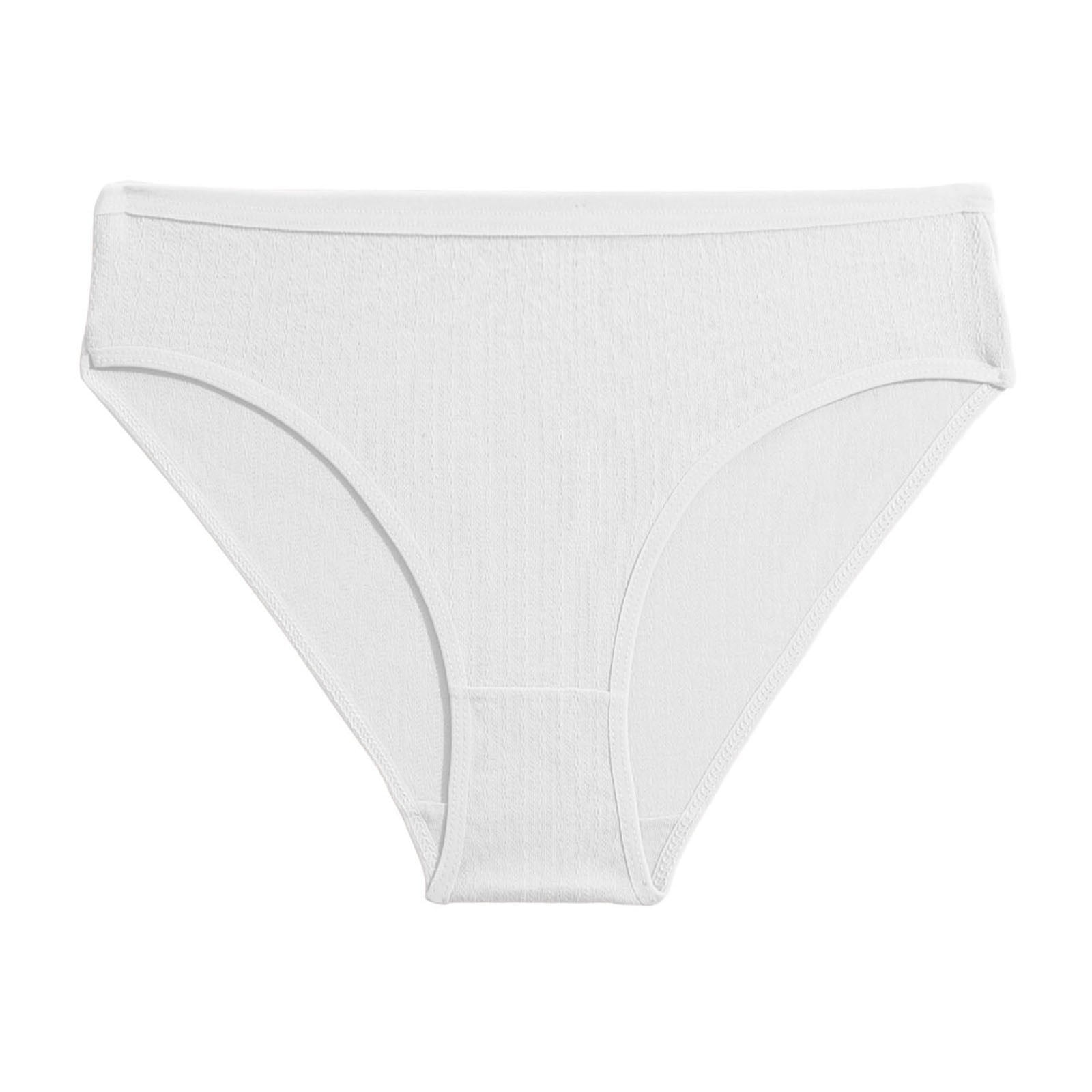 Sngxgn High Waisted Cotton Underwear Seamless Jacquard Panties Full Coverage Briefs Pack(White,M