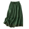 thumbnail image 1 of Sngxgn Women's Summer Solid Split Hem Mini Skirt(Green,XXL), 1 of 3