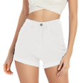 thumbnail image 1 of Sngxgn High Waisted Spandex Shorts for Women, Booty Workout Yoga Biker Shorts(White,S), 1 of 5