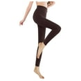 thumbnail image 1 of Sngxgn High Waisted Yoga Pants for Women Tummy Control Soft Pants(Coffee,One Size), 1 of 9