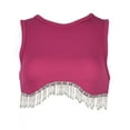 thumbnail image 1 of Sngxgn Lace Camisole Tank Tops for Women, Soft Stretch Ribbed Cotton(Hot Pink,L), 1 of 5
