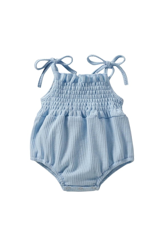 Long Sleeve Onsies for Baby Girls' Bodysuits Ribbed Fall Baby Girl Romper Undershirt(Blue,70)