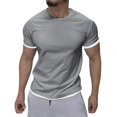 thumbnail image 1 of Sngxgn Menâs Active Crew Neck T Shirts Short Sleeve Tee(Grey,XXL), 1 of 5