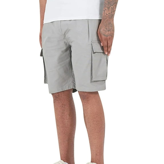Sngxgn Men's Athletic Shorts with Pockets Gym Shorts(Grey,XL)