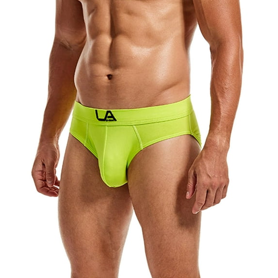 Sngxgn Men's Boxer Briefs Stretch Underwear Underpants Regular Leg(Yellow,XXL)