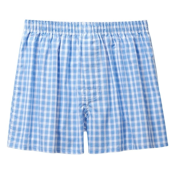 Sngxgn Men's Boxer Comfortable Boxer Underwear Cotton Boxers(Light Blue,XL)