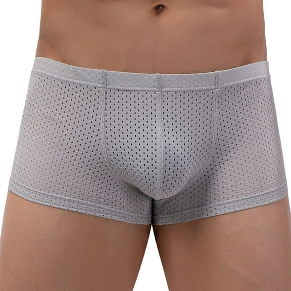 Sngxgn Men's Boxer Underwear Waistband(Grey,XL)