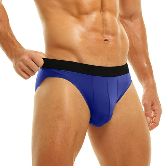 Sngxgn Men's Breathable Trunks Underwear Covered Band(Blue,XXXL)