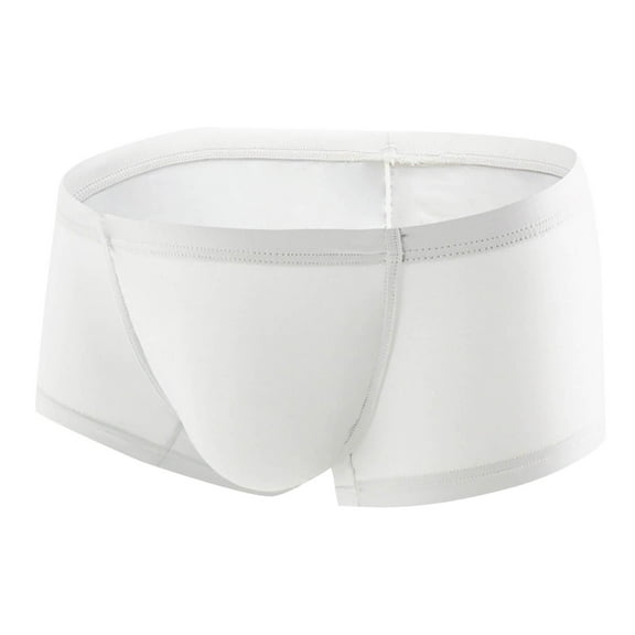 Sngxgn Men's Breathable Trunks Underwear Covered Band(White,M)