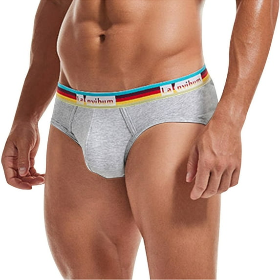 Sngxgn Men's Briefs, Soft and Breathable Underwear with ComfortFlex Waistband(Grey,XL)