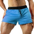thumbnail image 1 of Sngxgn Men's Casual Beach Shorts Classic Summer Shorts with Elastic Waist(Blue,L), 1 of 7