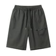 thumbnail image 1 of Sngxgn Men's Casual Drawstring Shorts Lightweight Elastic Waist Walking Shorts with Pockets(Grey,M), 1 of 8