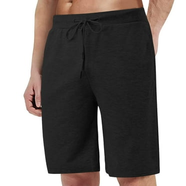 Sngxgn Men's Casual Fashion Slim Fit Pockets Flat Front Shorts(Black,XL)