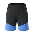 thumbnail image 1 of Sngxgn Men's Casual Fashion Slim Fit Pockets Flat Front Shorts(Blue,M), 1 of 6