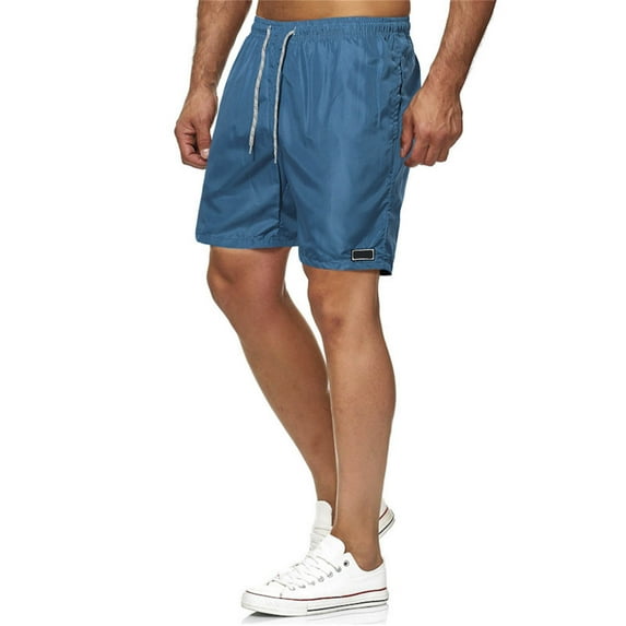 Sngxgn Men's Casual Fashion Slim Fit Pockets Flat Front Shorts(Light Blue,XXXXL)