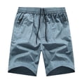 thumbnail image 1 of Sngxgn Men's Casual Shorts Elastic Waist Shorts Lightweight Regular Fit Beach Summer Shorts(Blue,XL), 1 of 4